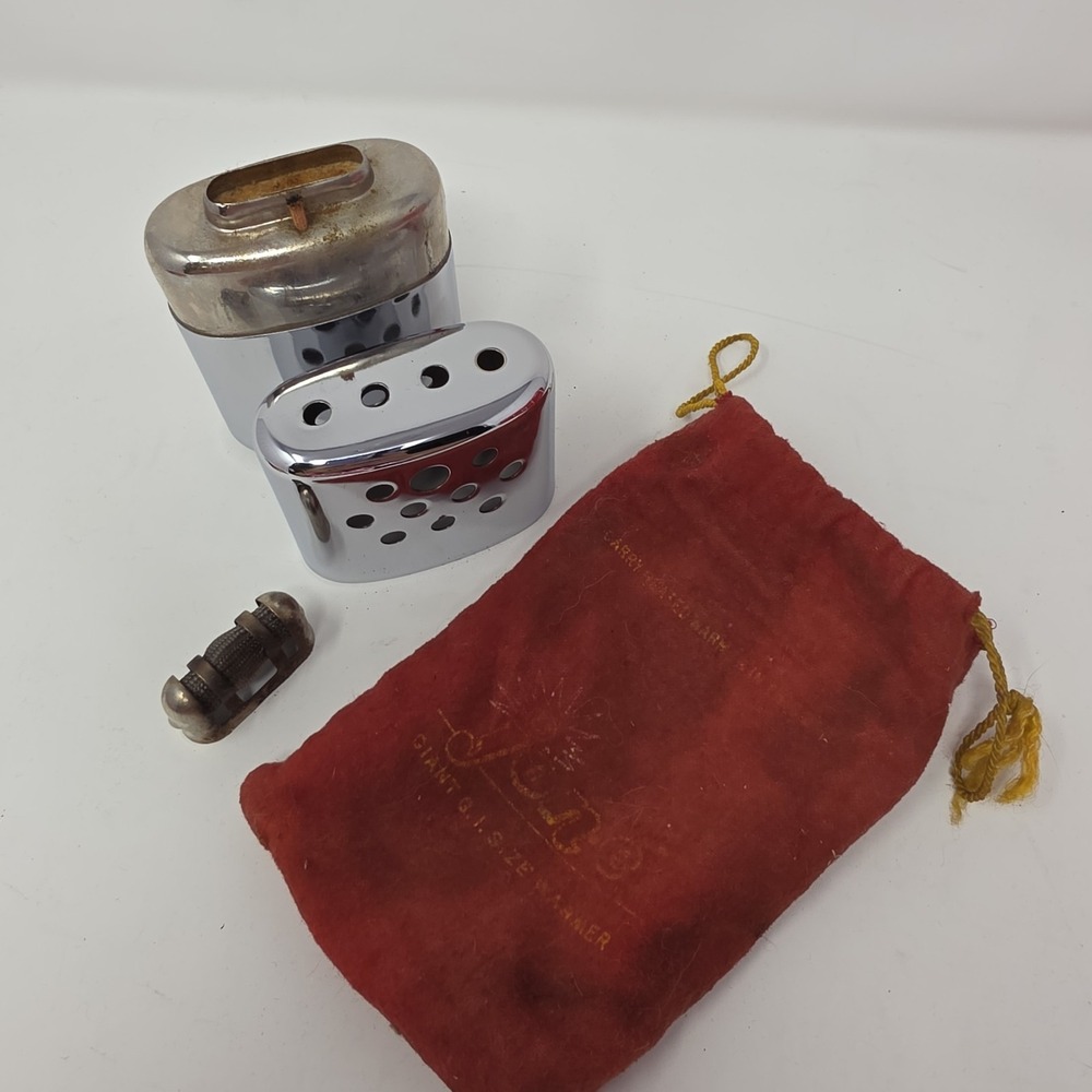Jon-E GI Hand Warmer Aladdin Labs Vintage USA Patent 2579620 w/ Original Pouch